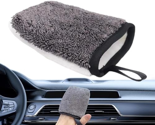 Generisch Auto -Detail -Handschuhe, Autofarbe Waschhandschuhe, Automatische Innenfarbe Waschhandschuh | Doppelseitiges Designreinigungswerkzeug Für Rad, Ledersitz, Tür Und Instrumentenplatte