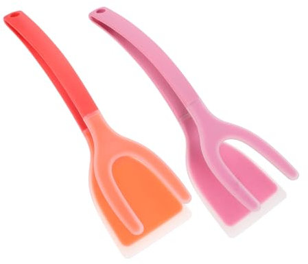 LIFKOME Spatule Double Face À Crêpes Outil Retourner Les Œufs Omelettes Antiadhésive Friture
