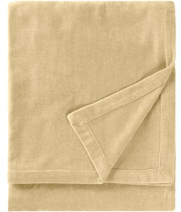 Yard Heavy Chenille Throw (Natural, 130 x 180 cm) | Soft chenille throw with a luxurious velvet feel for sofas and beds