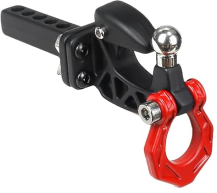 Blmirror Metall-Heckstoßstangen-Abschlepphaken für Anhängerkupplung für 1/8 1/10 RC Crawler Car für SCX10 TRX4 D90 Upgrade-Teile D