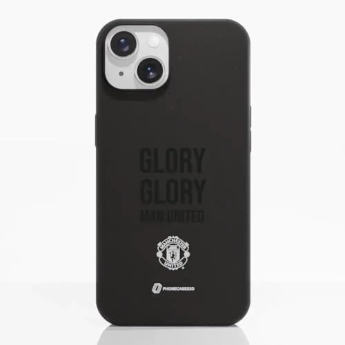 Phone Case for iPhone 14 Official Manchester United FC black | PHONECASES3D-Ergonomic Design-Officially Licensed-Glory Glory Design-Soft Touch & Durable Protection