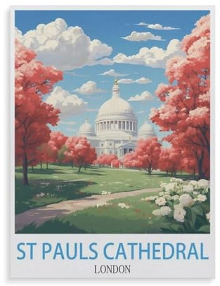 1000 Piece Jigsaw Puzzles Adults Child Educational Toys，St Paul’s Cathedral, London，Classic 3D Paper Puzzle Unique Gift Home Decor（50x70cm）-GS32