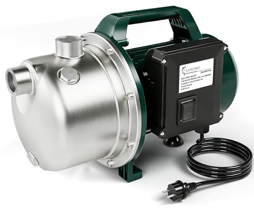 LANCHEZ Gartenpumpe 4200 l/h Fördermenge, Leistung 600 W | 38m Förderhöhe, Ansaughöhe bis zu 7 m, Wasserpumpe für Regenfässer, Zisternen, Gartenteiche