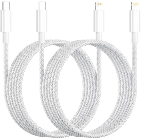 USB C to Lightning Cable 2M 2Pack, [Apple MFi Certified] Phone Fast Charger Cable USB C to Phone Charging Cable Lead Wire for Apple Phone 14 13 12 11 Pro Max Plus X XR XS 8 SE, iPad