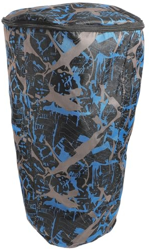 Afrikanische Trommeltasche 10 Zoll, Blau, 1 Stück | Oxford und PVC Material, Gepolsterte Innenlage, Schulterriemen, für Reisen zu Auftritten und Zubehör