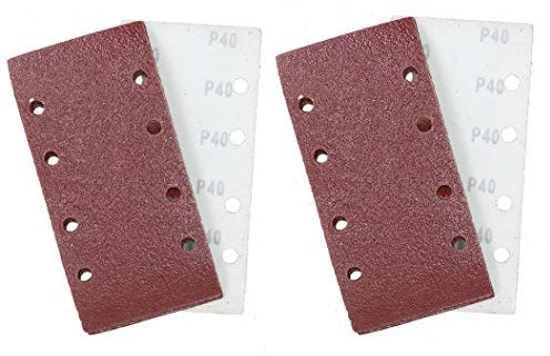 AB Tools 1/3 Sheet Sanding Sander Sandpaper Pads 20 Pack 40 Grit