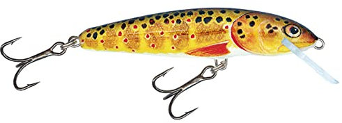 Salmo Minnow Wobbler Köder für Hecht Zander Barsch Forelle Hechtköder Hechtwobbler Barschwobbler Forellenwobbler Salmo Trout 6cm / 4g / schwimmend / 0.5-1.0m