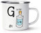 Letter G is for Gin Retro Enamel Mug Cup