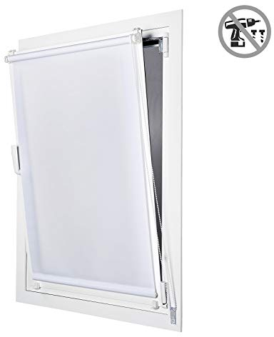 Tende a rullo per interni senza forare traslucide a vetro finestra Diversi modelli e dimensioni Tenda a rullo senza foratura da interno per finestre STORESDECO Traslucida Bianco 75x180 cm