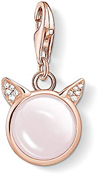 Thomas Sabo Damen Charm-Anhänger Katze Kugel Charm Club 925 Sterling Silber 1842-417-9