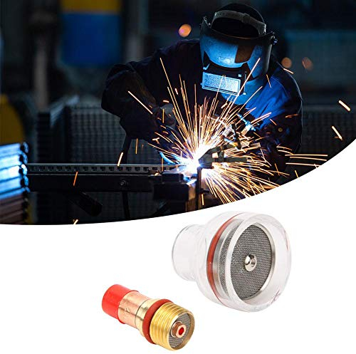 WIG Zubehör, WIG Brenner Gaslinse Spannzange Glasbecher WIG Schweißbrenner Kit Zubehör für WIG-17/18/26(1.6MM)