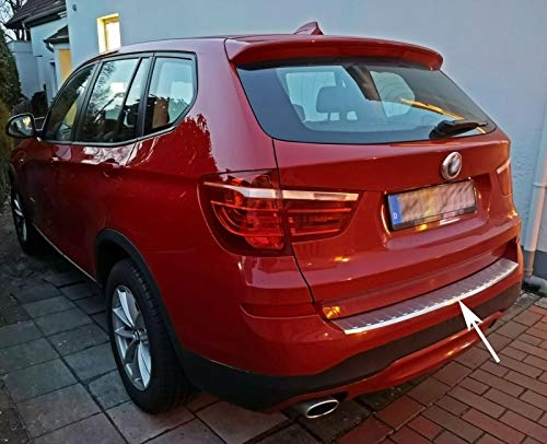 Recambo CT-LKS-1030 LADEKANTENSCHUTZ Edelstahl MATT für BMW X3 F25, BJ 2010-2017 | mit ABKANTUNG, Large