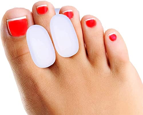 NC Gel Zehenkappen, Hallux Valgus Zehenspreizer, Silikon Zehenschutz, Zehenteiler Zehentrenner Zehen Korrektur Abstandhalter für überlappende Zehen Weich und Komfortabel 4er Pack