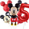 XXL-Ballon-Set * Mickey Mouse * als Deko für Kindergeburtstag und Mottoparty | mit Zahlen von 1 bis 19 | Micky Maus Geburtstag Party Kinder Ballondeko Partydeko, Edition: 5. Geburtstag