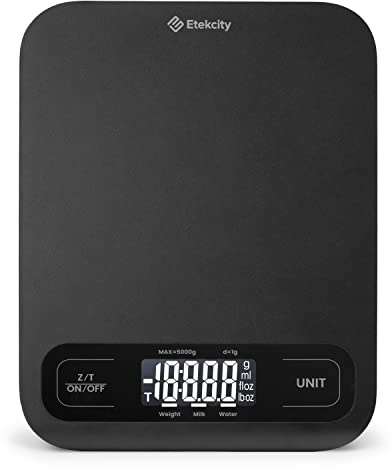 Etekcity Küchenwaage für Lebensmittel, digitale mechanische Waage, Gramm und Unzen für Gewichtsverlust, Backen, Kochen, Keto und Mahlzeitvorbereitung, groß, mattschwarz