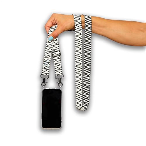 NOOMYA® Premium Fashion Handykette | Set Handyhülle iPhone SE 3. Gen 2022 & Handyband Midnight Star | Handygurt zum Umhängen | Hülle mit Band | Set Wechselband mit Phone Case | Geschenk