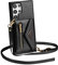 ZCDAYE Hülle für Samsung Galaxy S23 Ultra mit Band, Leder Galaxy S23 Ultra Handyhülle Handytasche Kleine Geldbörse Handykette Umhängetasche Case für Samsung S23 Ultra, Schwarz