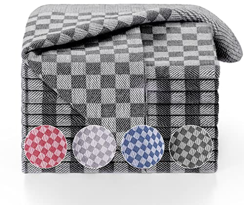 Blumtal Geschirrtücher Baumwolle 50x70 cm im 20er Set - Oeko-TEX zertifizierte Küchentücher - extrem saugstarke Geschirrhandtücher - Küchenhandtücher waschbar 95 °C - Geschirrtuch Schwarz-Weiß Karo