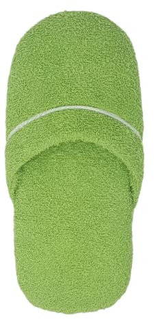 INGROSSO MERCERIE LCF Ciabatte Donna Spugna 100% Cotone, antisudore, lavabili, leggere, traspiranti, produzione artigianale italiana, misura 36/39. (VERDEMELA)