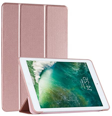 IPad Mini 6 Tablet Case, IPad Mini 6 Slim Protective Case, IPad Mini 6 Lmitation Leather Silicone Sleeve, for IPad Mini 6th Generation, Rose Gold