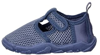 Sterntaler Badeschuhe Uni - Baby Aquaschuhe schnelltrocknend - Unisex Schwimmschuhe aus luftigem Mesh mit Klettverschluss, bequeme Strand Slipper, blau, Größe 20
