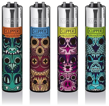 Clipper® Feuerzeug - Neue Motive 2023 + Crystal Balls (Native Totem #3)