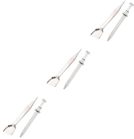 VILLCASE 3 Set Di Pinzette Per Gioielli Con Perline Di Pietre Preziose Pinzette in Acciaio Inossidabile Porta Perline Con Punte Ottimo Per Pinze