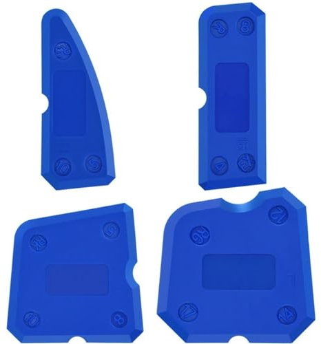 AVIMYA Grattoir en silicone dissolvant de colle couteau angle beauté suceur spatule outil grattoir coulis kit 5 en 1 outil de calfeutrage conique multifonction (couleur : bleu)