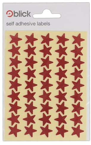 Blick Etiketten, Metallic-Rot, selbstklebende Aufkleber, Sterne, 14 mm, 135 Etiketten, für Zuhause, Büro, Familie, Schule, Urlaubskalender Organisation, Planer, Belohnungstabelle, Farbcodierung
