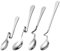BZKSER Edelstahllöffel mit gebogenen Griffen - 4 pcs gedrehte Lange Trinklöffel, rutschfeste gedrehte Edelstahllöffel, Kaffeelöffel,marmeladenlöffel,Honiglöffel mit gebogenen Griffen