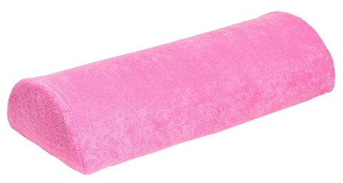 Nail Art Armlehne | Nagel Armlehne Kissen | Handauflage für Salon Art Nagel Kunst | Portabel Maniküre Handkissen (Frottee Rosa, Groß)