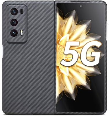 GIMENOHIG Coque fine et légère en fibre de carbone aramide pour Honor Magic V2 (noir)