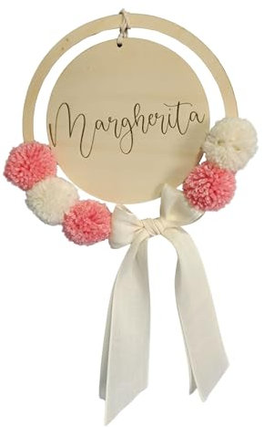 Fiocco nascita personalizzato per nascita bimbo, idea regalo per neonato, decorazione speciale cameretta, ghirlanda fuoriporta, annuncio baby shower bimba