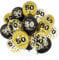 Unisun 50. Geburtstag Luftballons, Dekorationen für Männer Frauen, Happy Birthday Schwarz Gold 50 Jahrestag Ballons Deko für Party Supplies