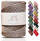 Makromecity Makramee Garn 3mm x 120m Nerz Premium Polyester Makramee Schnur Polypropylene Yarn Basteln für Wandbehänge Umhängetasche Handtasche Runner Schnullerkette Platzteller