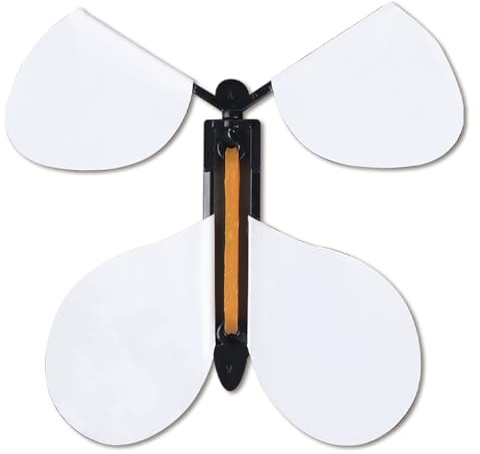 Surriba 14pcs Fliegender Weißer Papierschmetterling, Kreatives Lesezeichen, Urlaubsüberraschungsgeschenk, Schreiben, Magische Requisiten, Grußkartenzubehör, Fliegendes Wunschpapier