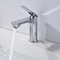 DETBOM Mitigeur Lavabo Chrome Monocommande - Robinet Évier Salle de Bain avec Cartouche Céramique, Aérateur Économiseur d'Eau pour Lavabo Encastré (Installation Facile, Sans Plomb)
