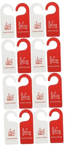 GLEAVI 16piezas Letreros Colgantes Para Puertas De Hotel Señales De No Molestar Por Favor Limpie Carteles Doble Cara Para Habitaciones y Oficinas