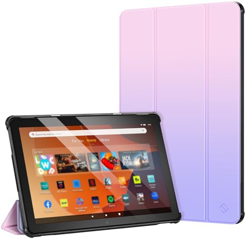 Fintie Schlanke Schutzhülle für Fire HD 10 Tablet (13. Generation, Version 2023) – dreifach faltbar, leicht, Hartschalenhülle mit Standfunktion und automatischer Wake-/Sleep-Funktion, fantastisches