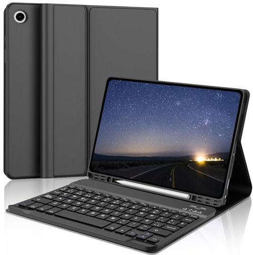 WINCHKING Funda con Teclado para iPad Mini 7 Generation 8.7 Pulgadas - Retroiluminación Teclado Español Ñ Bluetooth, Magnético Desmontable Funda con Teclado iPad Mini 6, Negro