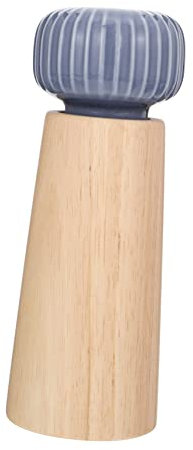 Cabilock Molinillo De Pimienta Manual De Mano 100% Madera Ligero Portátil Fácil De Limpiar.