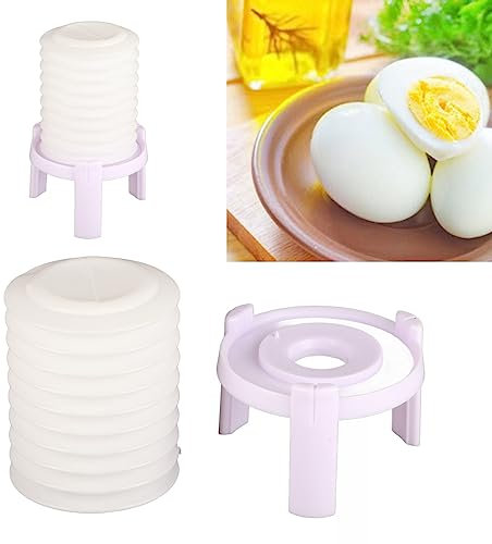 Pelador de Cáscara de Huevo, Herramienta de Cocina, Removedor de Huevos Portátil para Huevos Cocidos (WHITE)