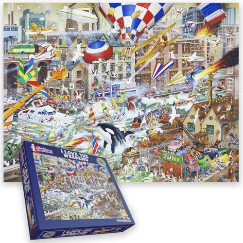 All Jigsaw Puzzles I Love the Weekend – 1000-Piece Jigsaw Puzzle by Mike Jupp: Cardboard, Jigsaw, Photographic, Puzzles/Art, 1 Set, 1000 Pieces, 1000 Pieces, 1000, 1000, 14 Years and Up