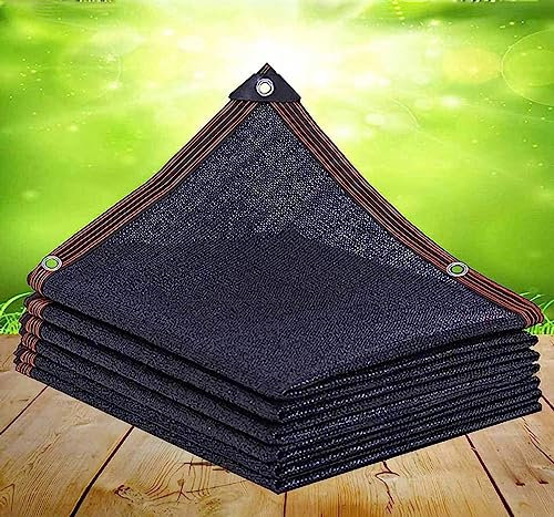 Telo ombreggiante da giardino nero 6x7m con isolamento termico al 90% e resistenza allo strappo, perfetto per pergolati, piante, balconi e cortili, tenda da sole quadrata per la privacy e il comfort