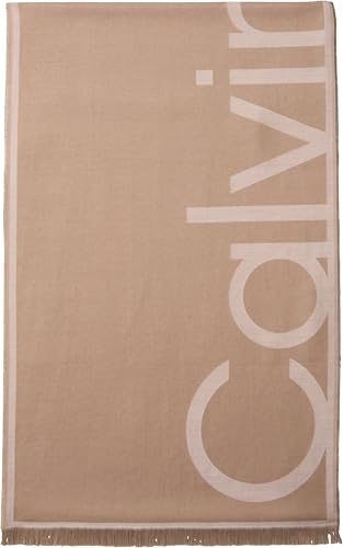 Calvin Klein Damen Oversized Logo Lw Jacquard Stole Lv04f8066g Schals (1er Pack)