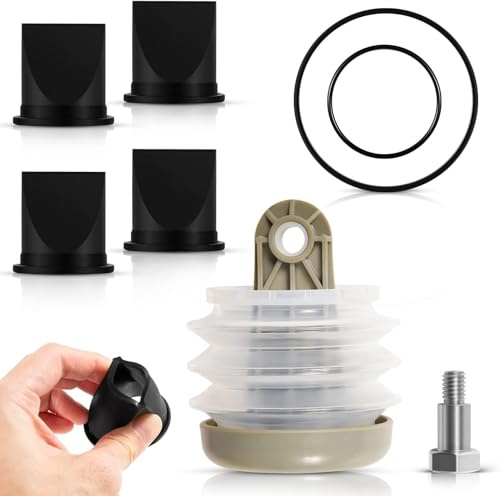 CTcar Kit de soufflet de pompe 385230980 avec valve en bec d'oie et kit de joint torique. Remplacement pour pompes à vide des séries S, T et J. Compatible avec les toilettes pour camping-cars et