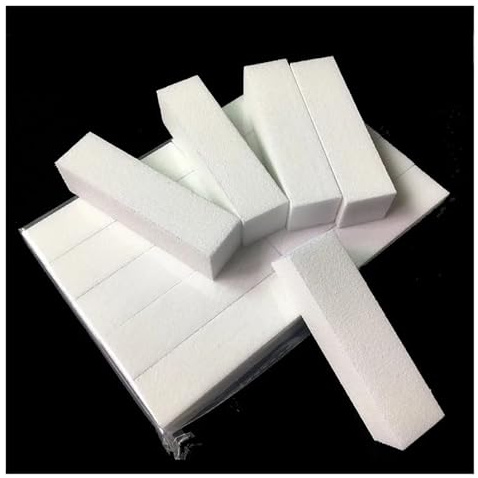 Double Sided Nail File,Nail Buffer Sanding Block, 50 Pcs White Nail Sanding Sponge Buffer for DIY Nail Art Manicure Pedicure