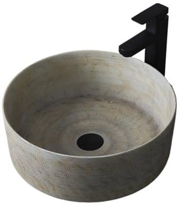 GLigeT Lavabo Lave Main Lavabo Rond à Poser for extérieur, Balcon, Salle de Bain, intérieur, lavabo rétro for la Maison pour Les salles de Bains