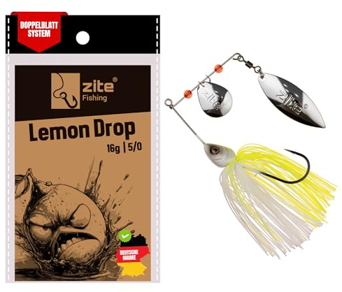 Zite Fishing Inzite Rotator Spinnerbaits | Doppelspinnerblatt Köder in 10g | 16g & 21g | Druckwellen & Reflexe mit Fransen-Skirt | Trailerfähig mit scharfem Einzelhaken