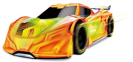 Dickie Toys 203763002 - Lightstreak Racer, Rennauto mit Friktionsantrieb, mit Licht- und Soundfunktion, 20cm Orange